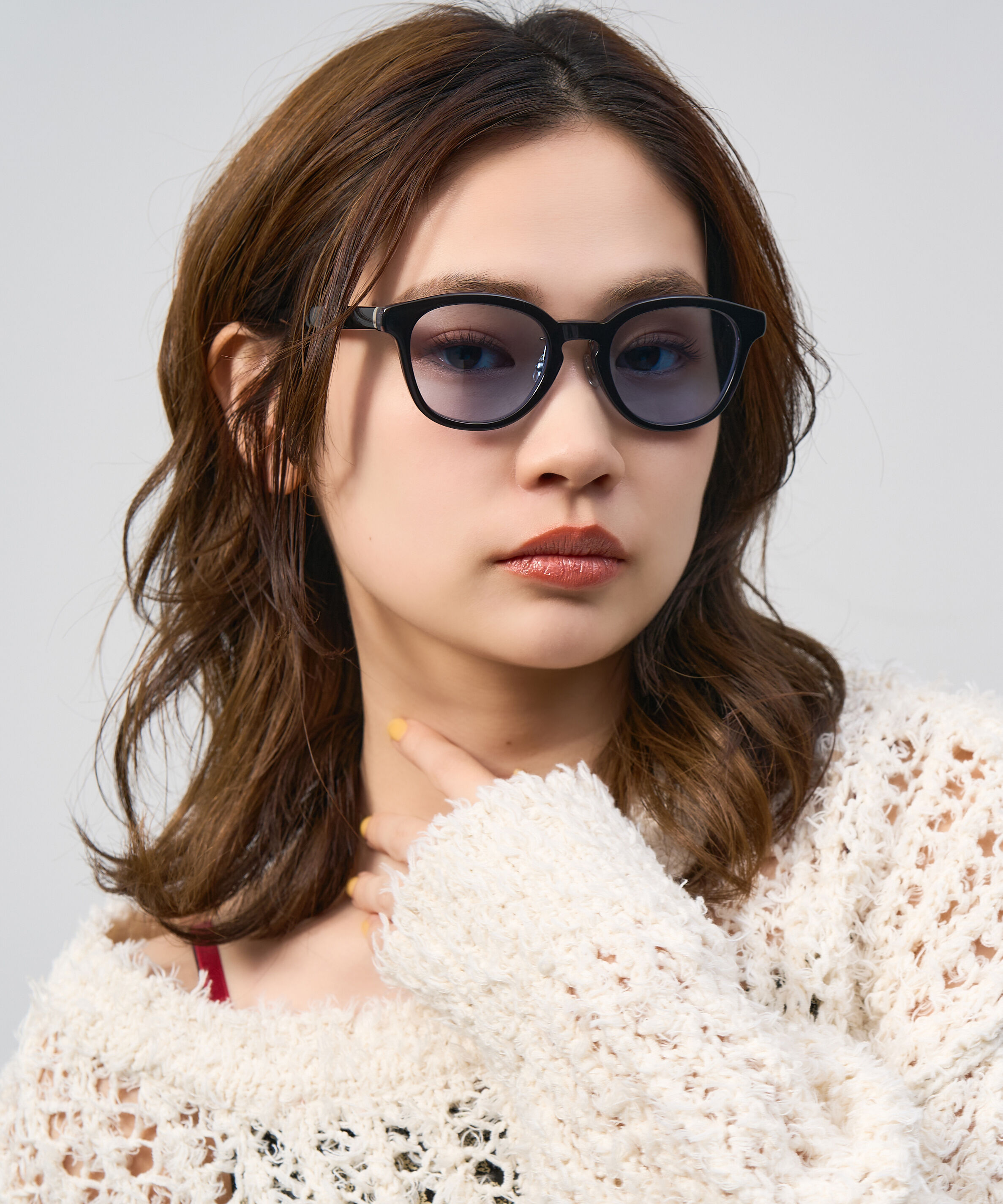  「Zoff | UNITED ARROWS ウェリントン型 サングラス クリアフレーム UVカット ズレ防止 ユナイテッドアローズ」|サングラス|ブラック