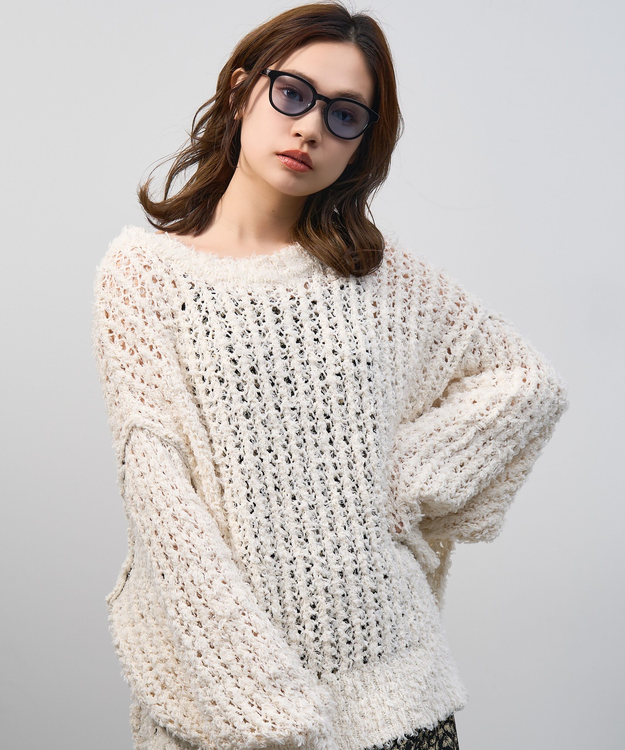  「Zoff | UNITED ARROWS ウェリントン型 サングラス クリアフレーム UVカット ズレ防止 ユナイテッドアローズ」|サングラス|