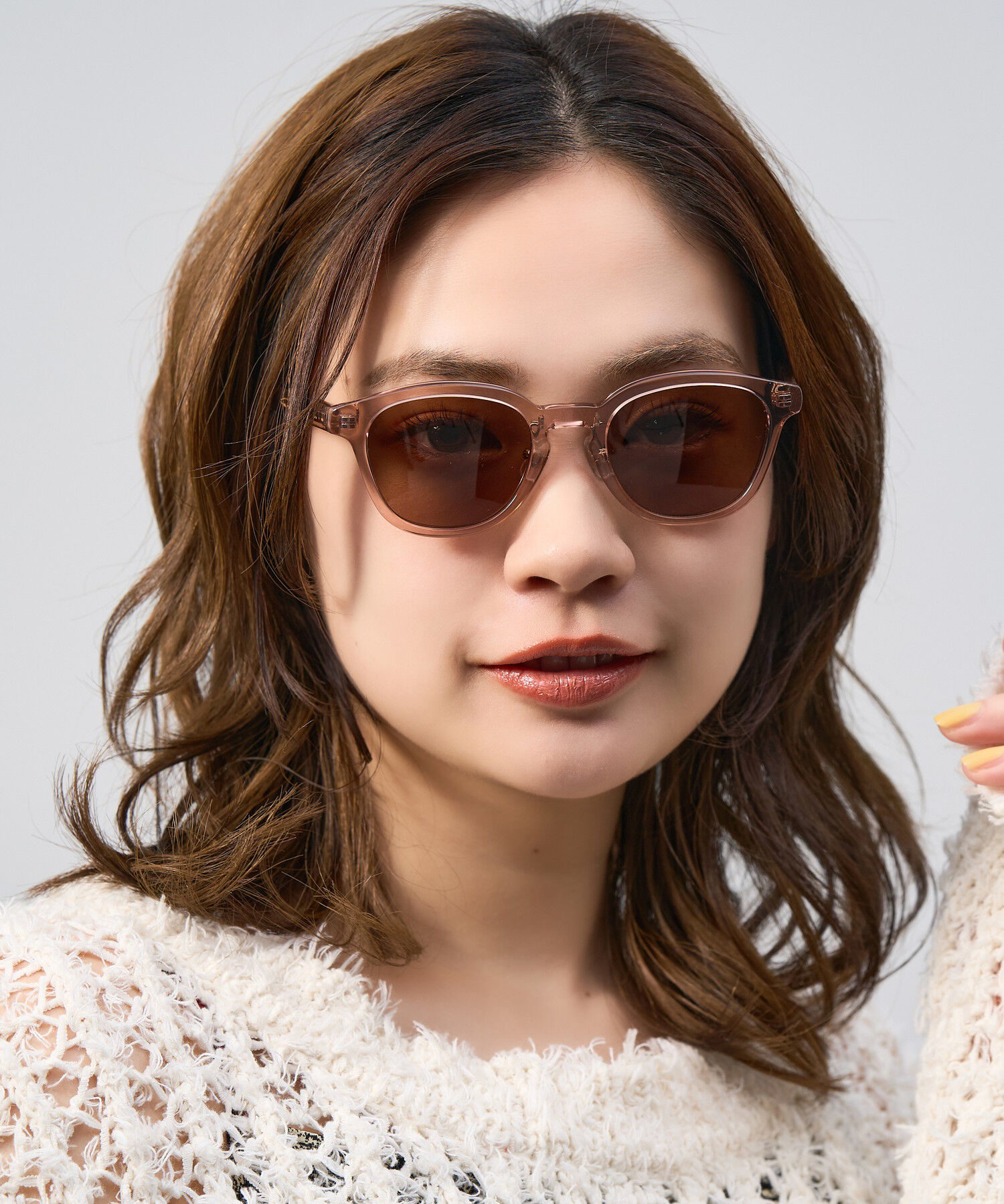  「Zoff | UNITED ARROWS ウェリントン型 サングラス クリアフレーム UVカット ズレ防止 ユナイテッドアローズ」|サングラス|