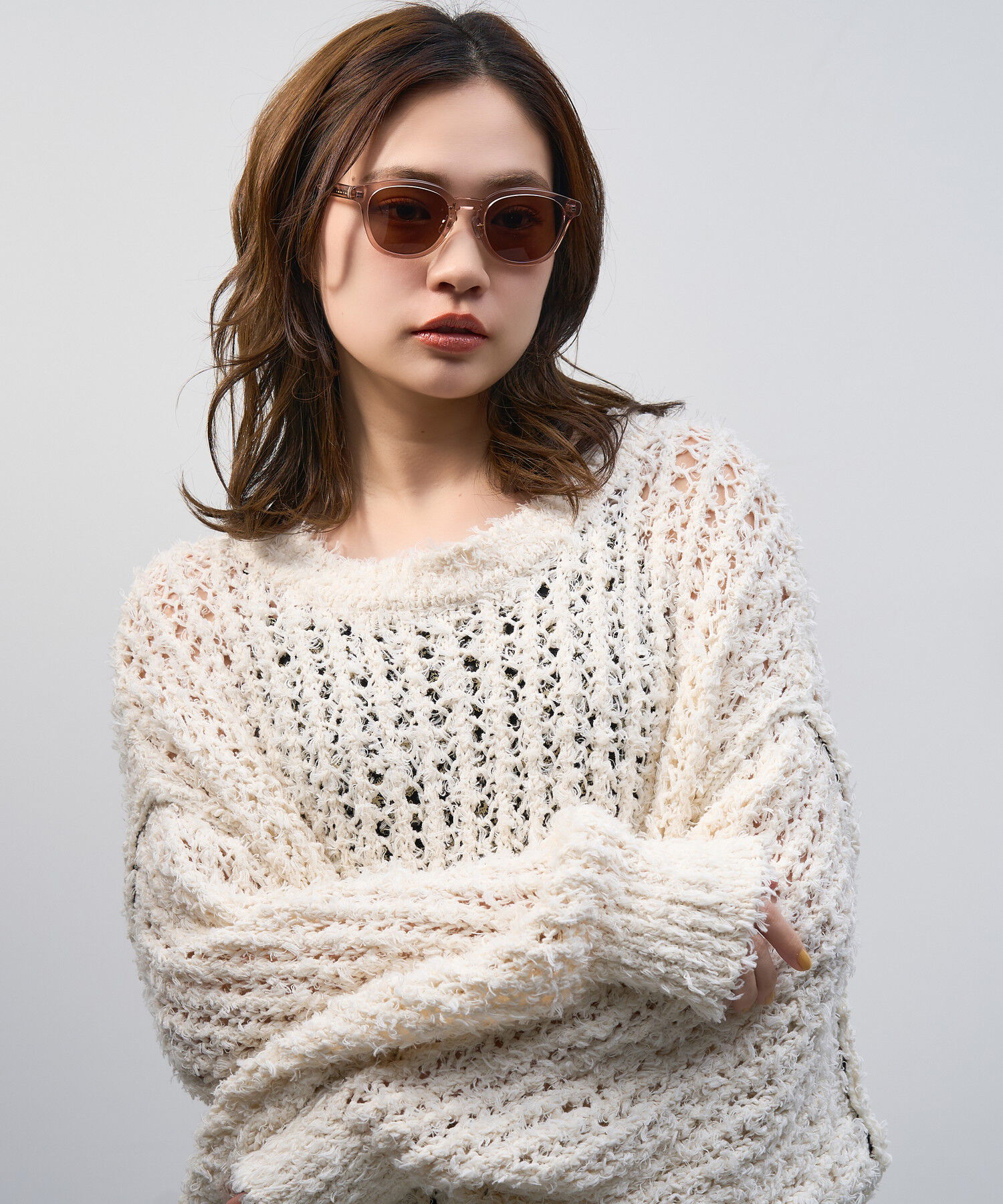  「Zoff | UNITED ARROWS ウェリントン型 サングラス クリアフレーム UVカット ズレ防止 ユナイテッドアローズ」|サングラス|