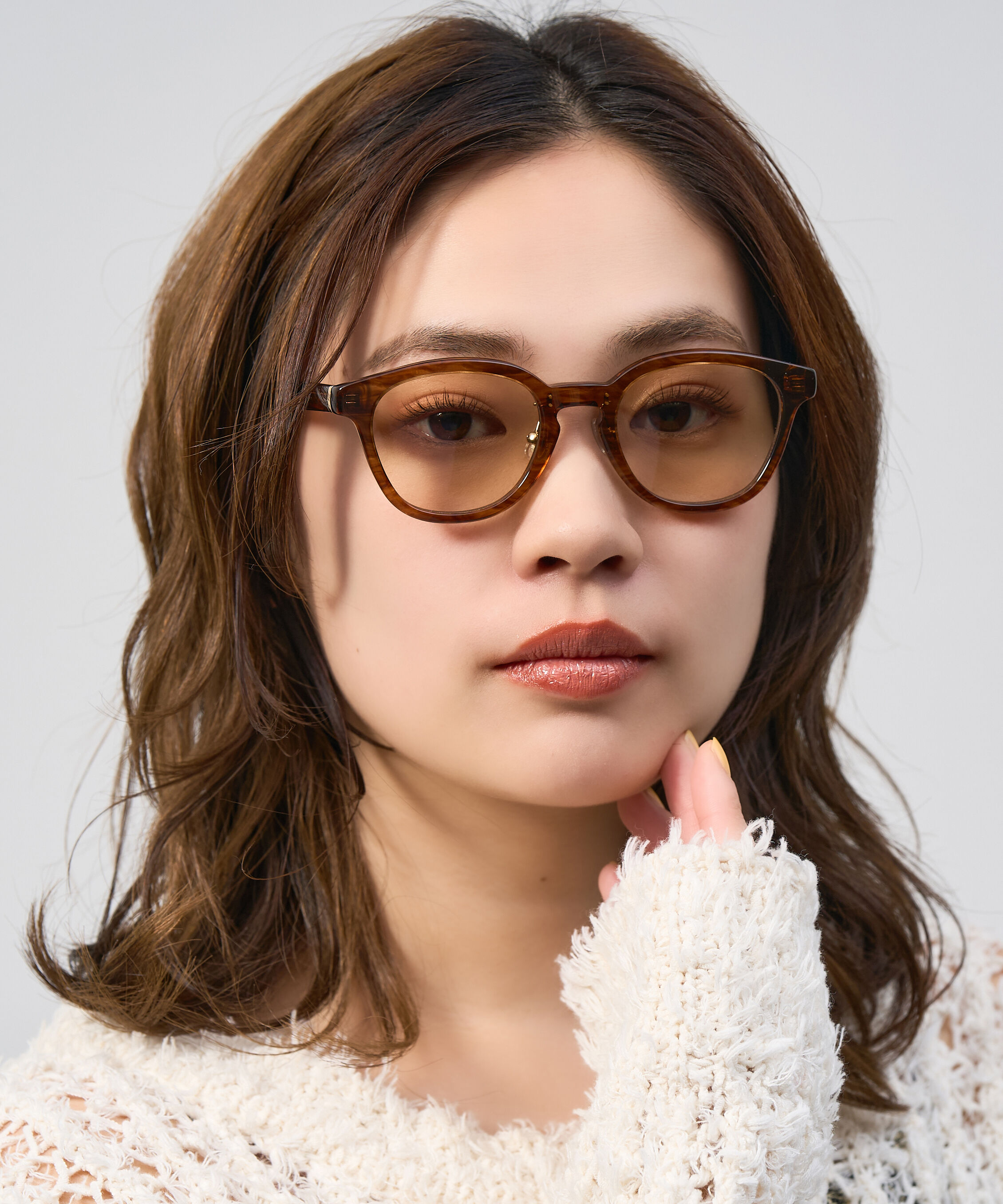  「Zoff | UNITED ARROWS ウェリントン型 サングラス クリアフレーム UVカット ズレ防止 ユナイテッドアローズ」|サングラス|ブラウン