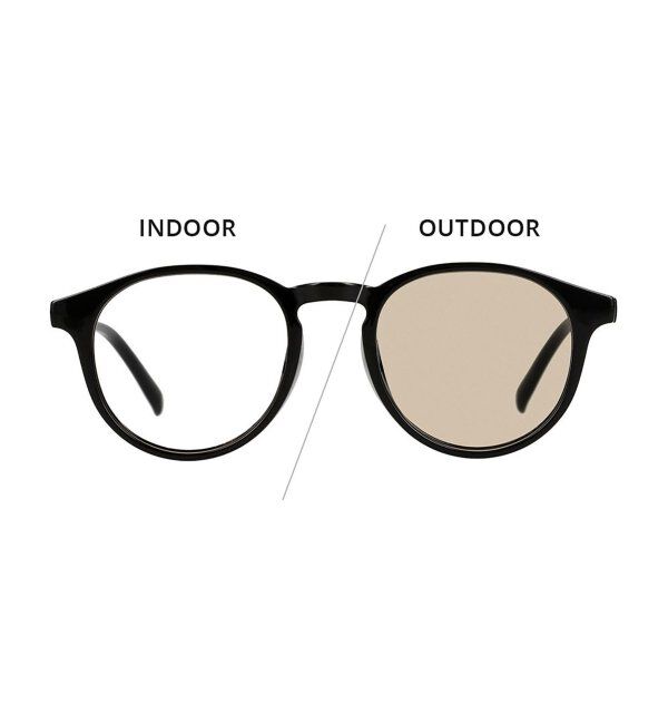  「【WEB限定】ボストン型 調光サングラス | カラーレンズ 軽量 紫外線対策 UVカット レンズの色が変わる」|サングラス|