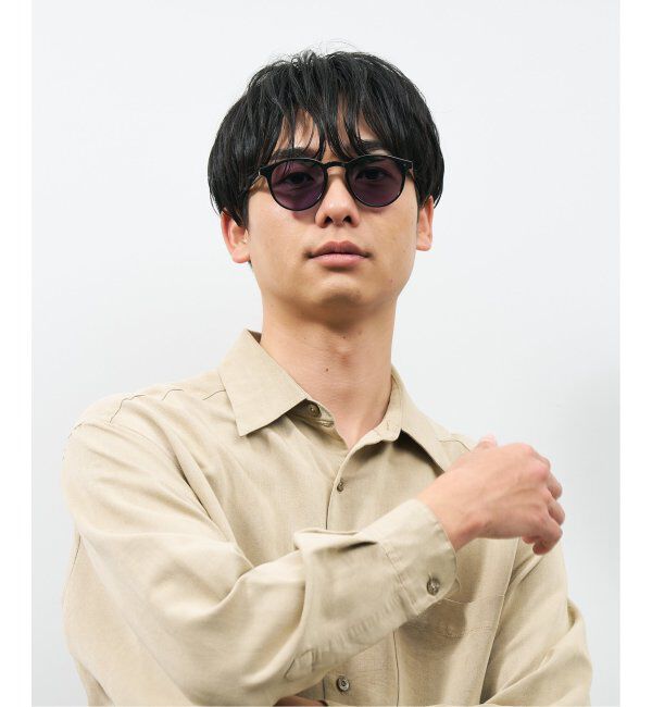  「【WEB限定】ボストン型 調光サングラス | カラーレンズ 軽量 紫外線対策 UVカット レンズの色が変わる」|サングラス|黒3