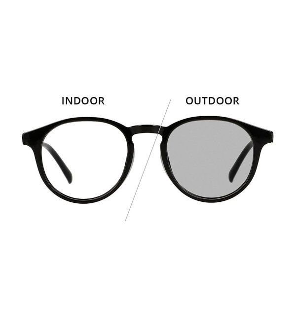  「【WEB限定】ボストン型 調光サングラス | カラーレンズ 軽量 紫外線対策 UVカット レンズの色が変わる」|サングラス|