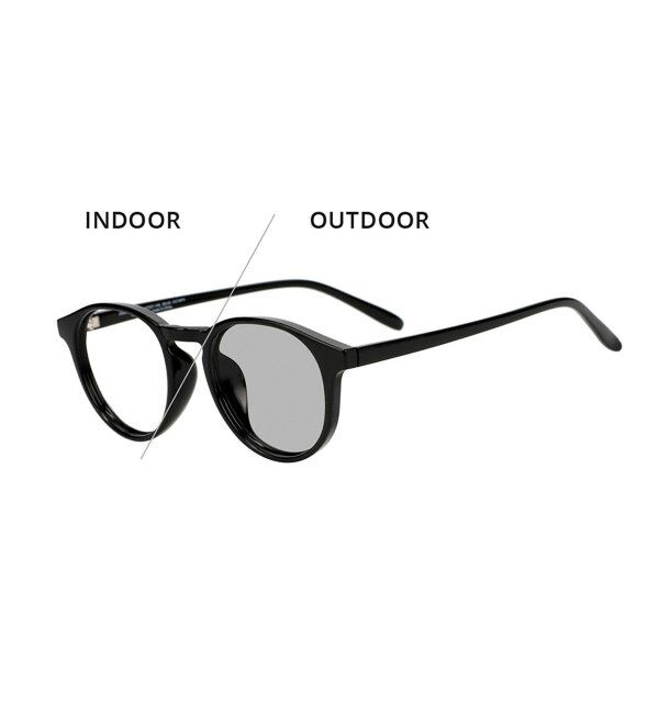  「【WEB限定】ボストン型 調光サングラス | カラーレンズ 軽量 紫外線対策 UVカット レンズの色が変わる」|サングラス|