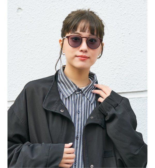  「【WEB限定】ボストン型 調光サングラス | カラーレンズ 軽量 紫外線対策 UVカット レンズの色が変わる」|サングラス|薄ブラウン1