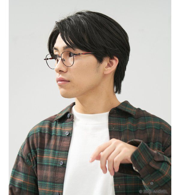  「MARVEL COLLECTION【デッドプール モデル】 メガネ | 伊達メガネ 度付き   レンズ交換券付」|メガネ|レッド