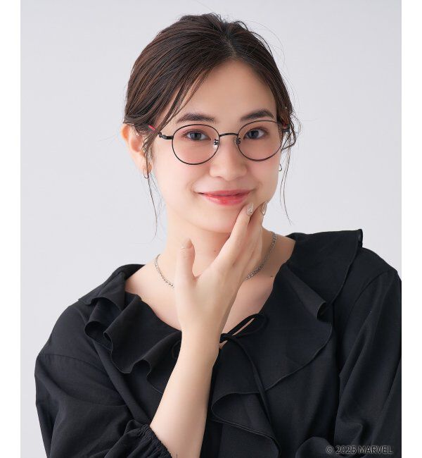  「MARVEL COLLECTION【デッドプール モデル】 メガネ | 伊達メガネ 度付き   レンズ交換券付」|メガネ|