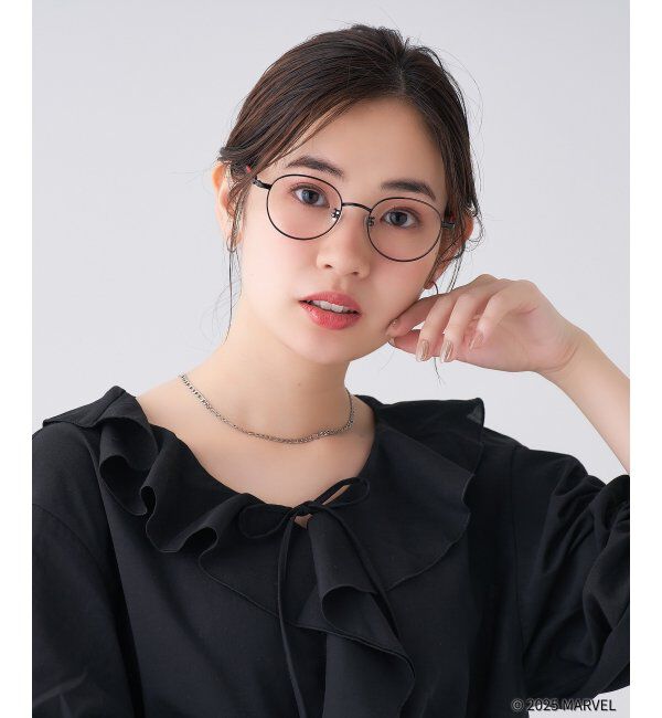  「MARVEL COLLECTION【デッドプール モデル】 メガネ | 伊達メガネ 度付き   レンズ交換券付」|メガネ|