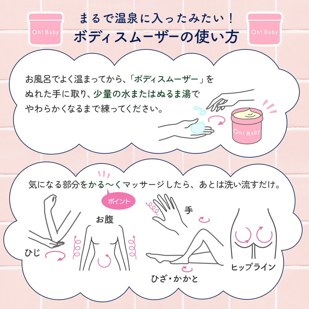  「ボディ スムーザー JP （ジューシーピーチの香り）　350g」|マッサージ・ボディスクラブ|