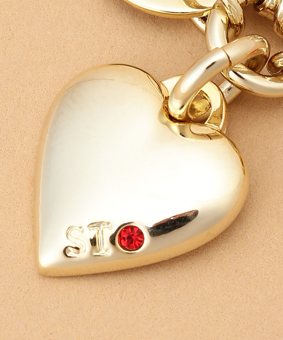 Samantha Thavasa「ゴールドハートファスナーチャーム」|チャーム・キーホルダー|