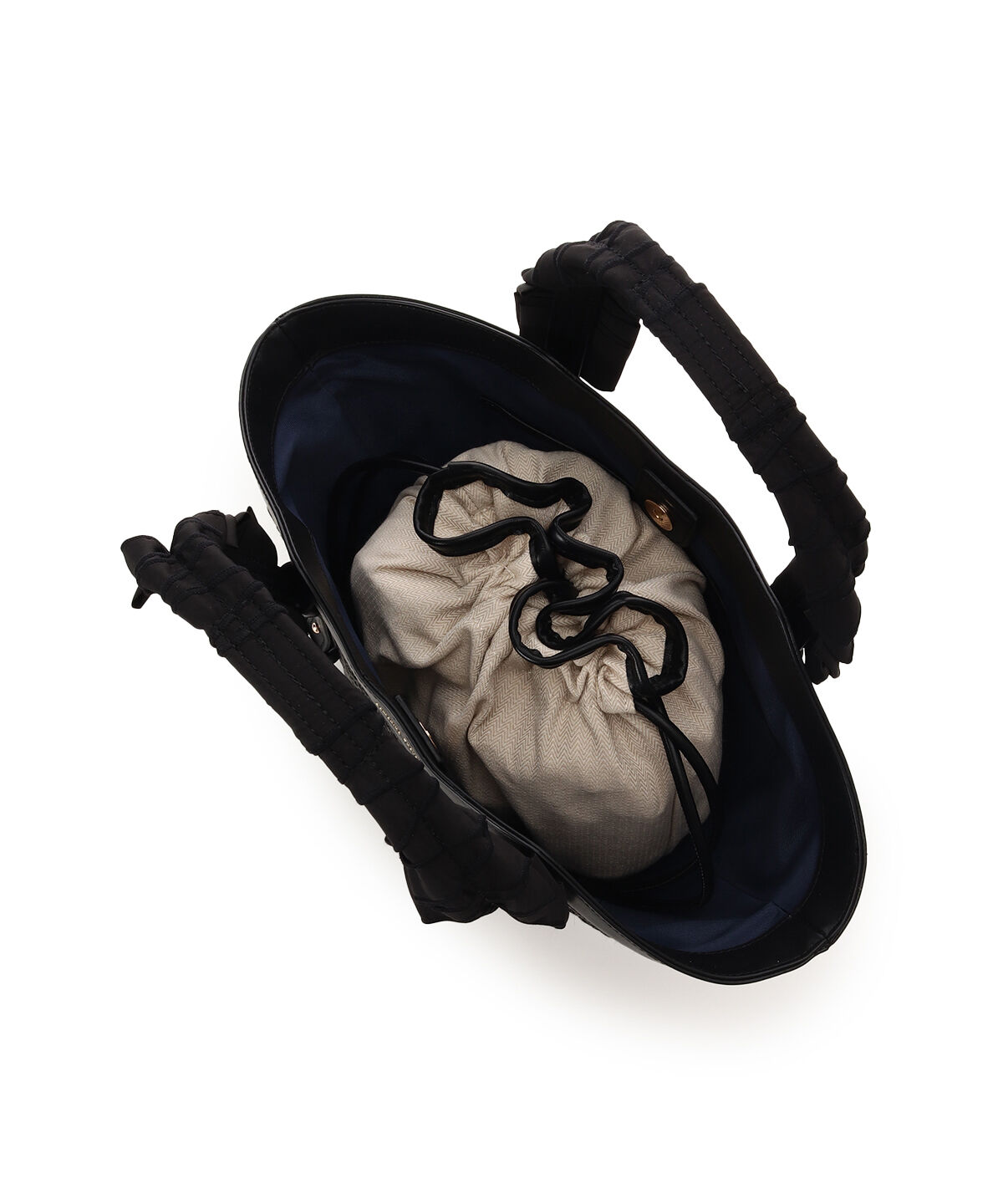 Samantha Thavasa「巾着付きフリルハンドルカゴバッグ」|ハンドバッグ|