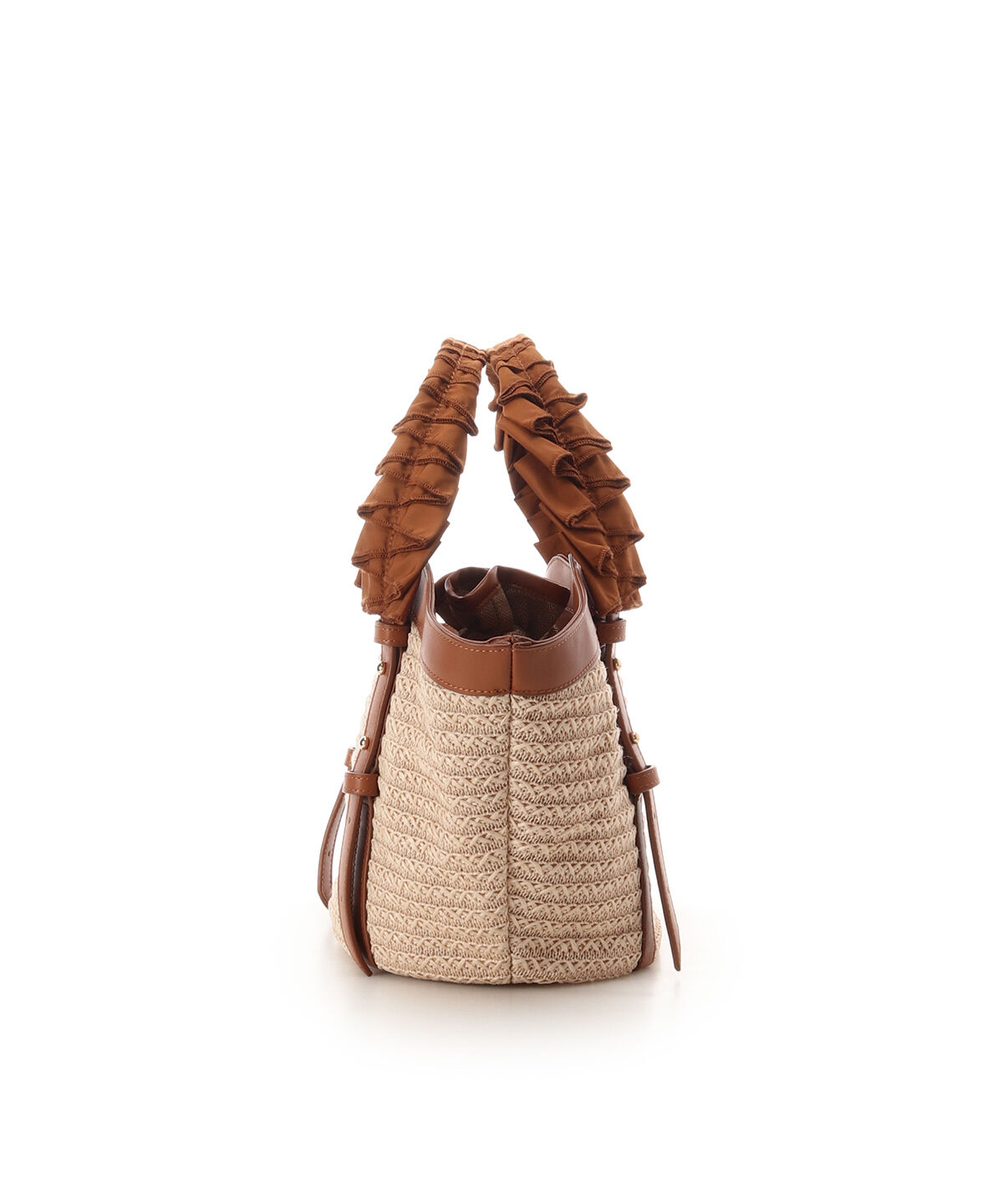 Samantha Thavasa「巾着付きフリルハンドルカゴバッグ」|ハンドバッグ|