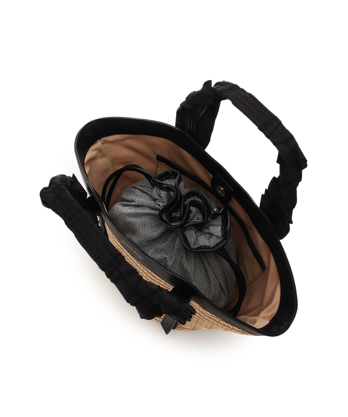 Samantha Thavasa「巾着付きフリルハンドルカゴバッグ」|ハンドバッグ|