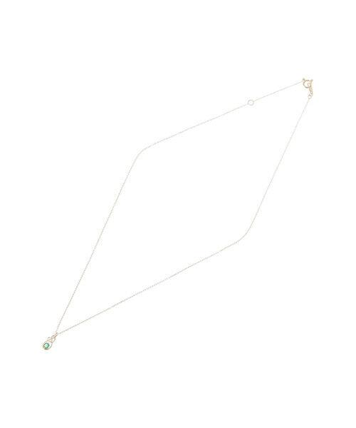 Samantha Tiara「K10 YG Infinity Love Knot バースデーストーンネックレス《5月 誕生石》」|ネックレス|