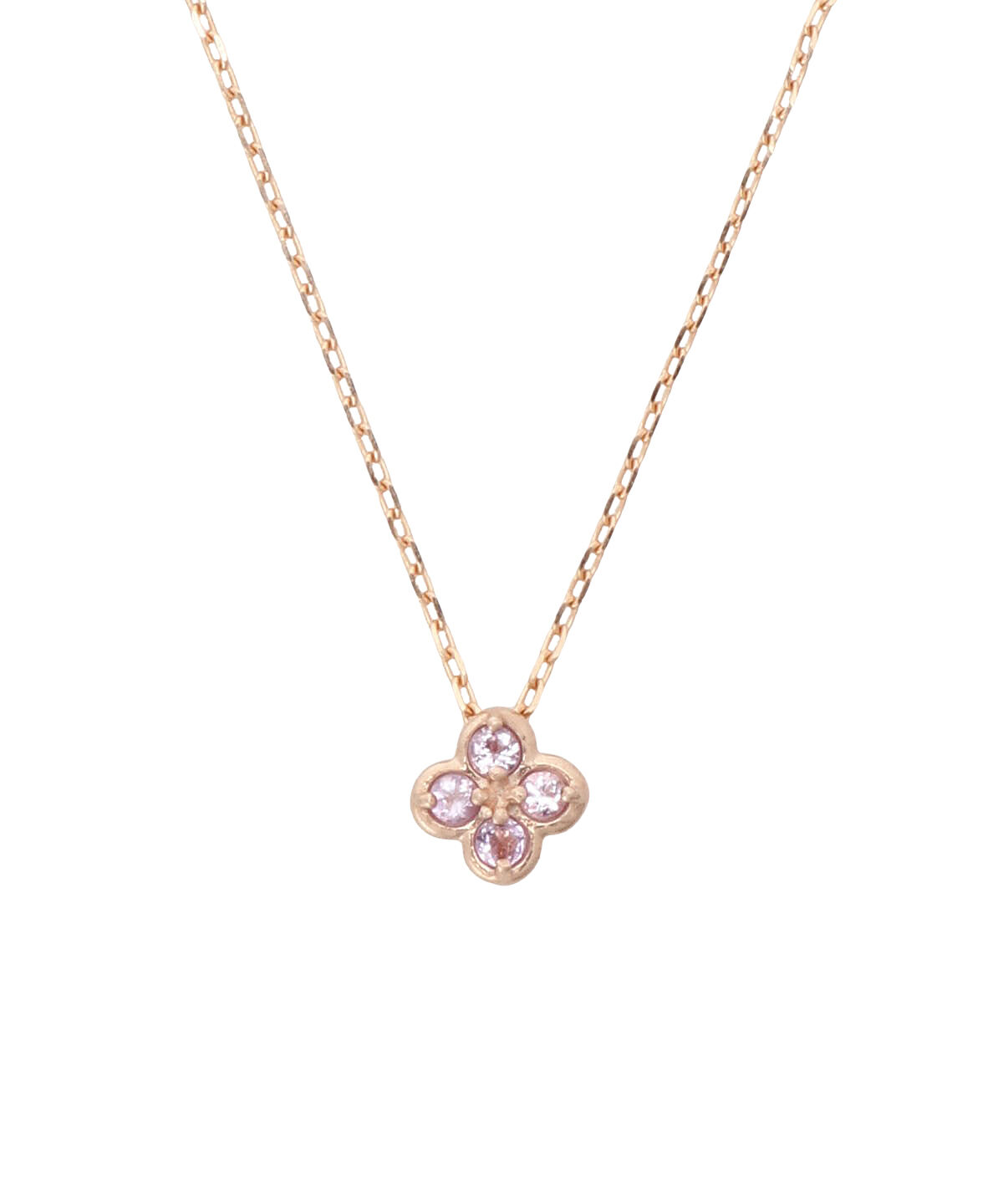 Samantha Tiara「K10PG フラワーモチーフネックレス≪2月 誕生石≫」|ネックレス|K10 PG