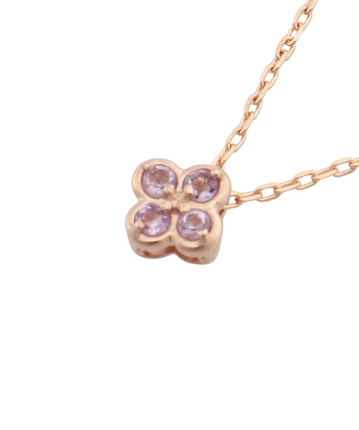Samantha Tiara「K10PG フラワーモチーフネックレス≪2月 誕生石≫」|ネックレス|