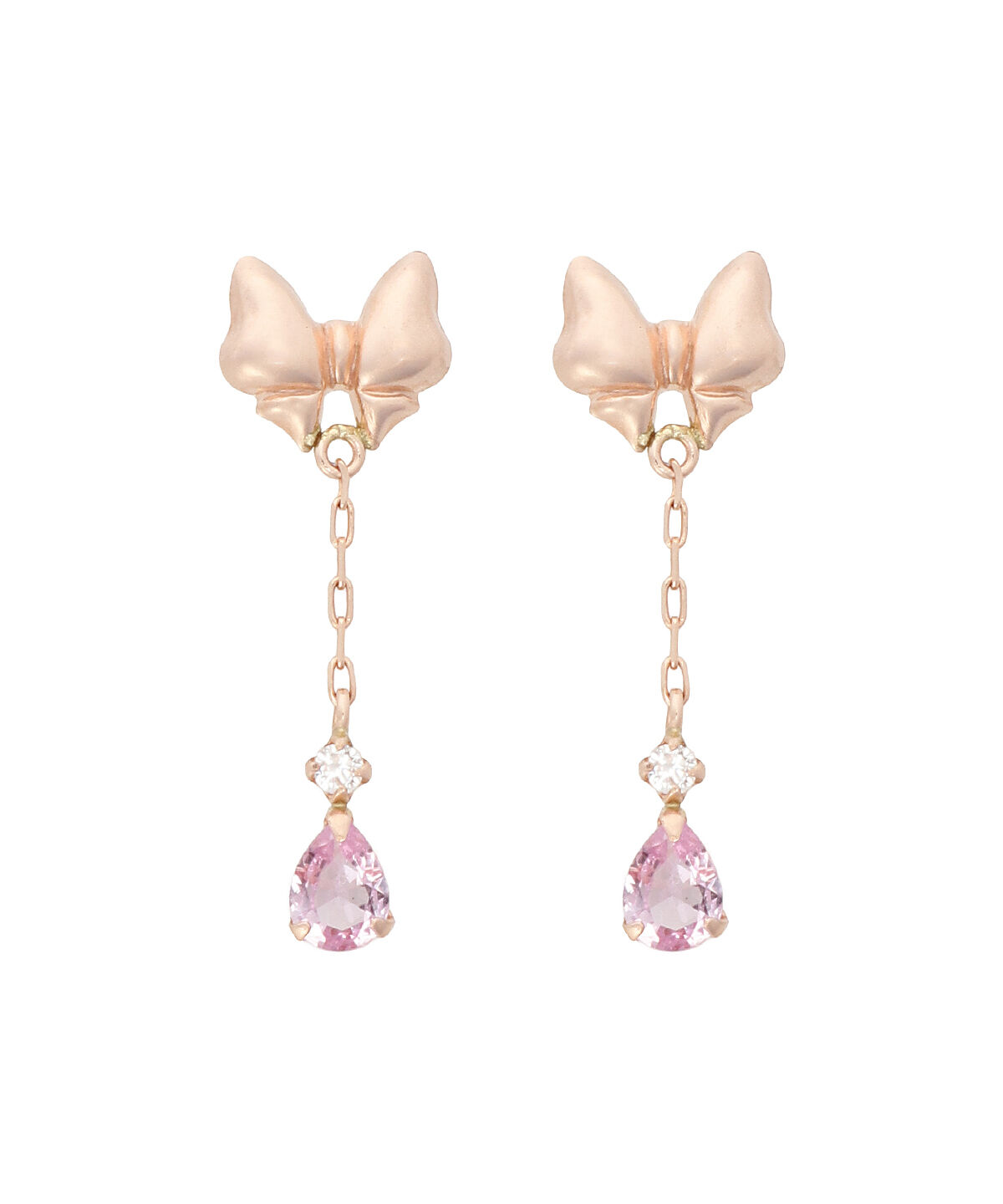 Samantha Tiara「K10PG リボンピアス」|ピアス|K10 PG