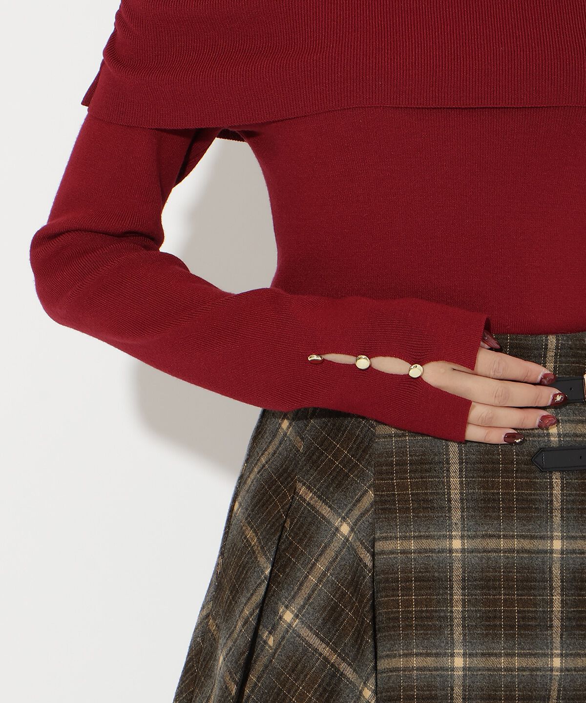 アンドクチュール「オフショルプルオーバー」|ニット・セーター|