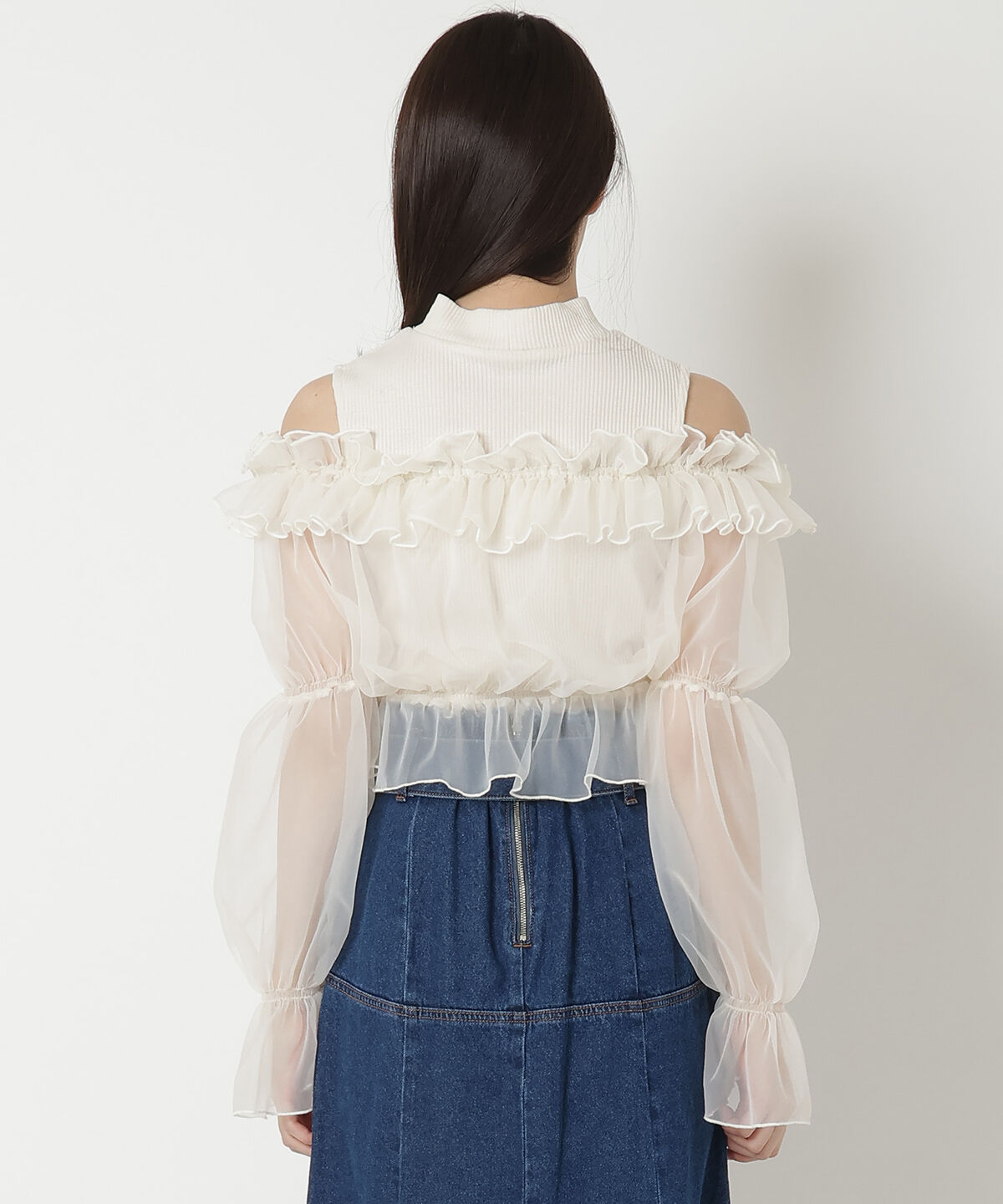 REDYAZEL「チュールドッキングニット」|シャツ・ブラウス|