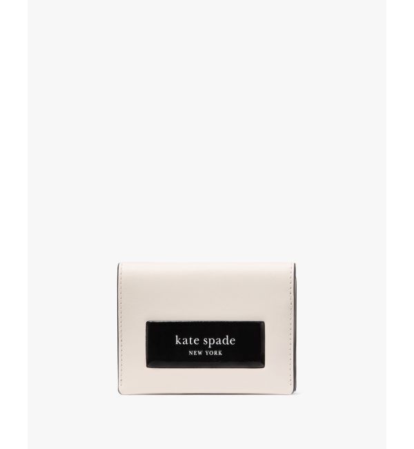 kate spade new york「ラベル カード ケース トライフォールド ウォレット」|財布|WHITE