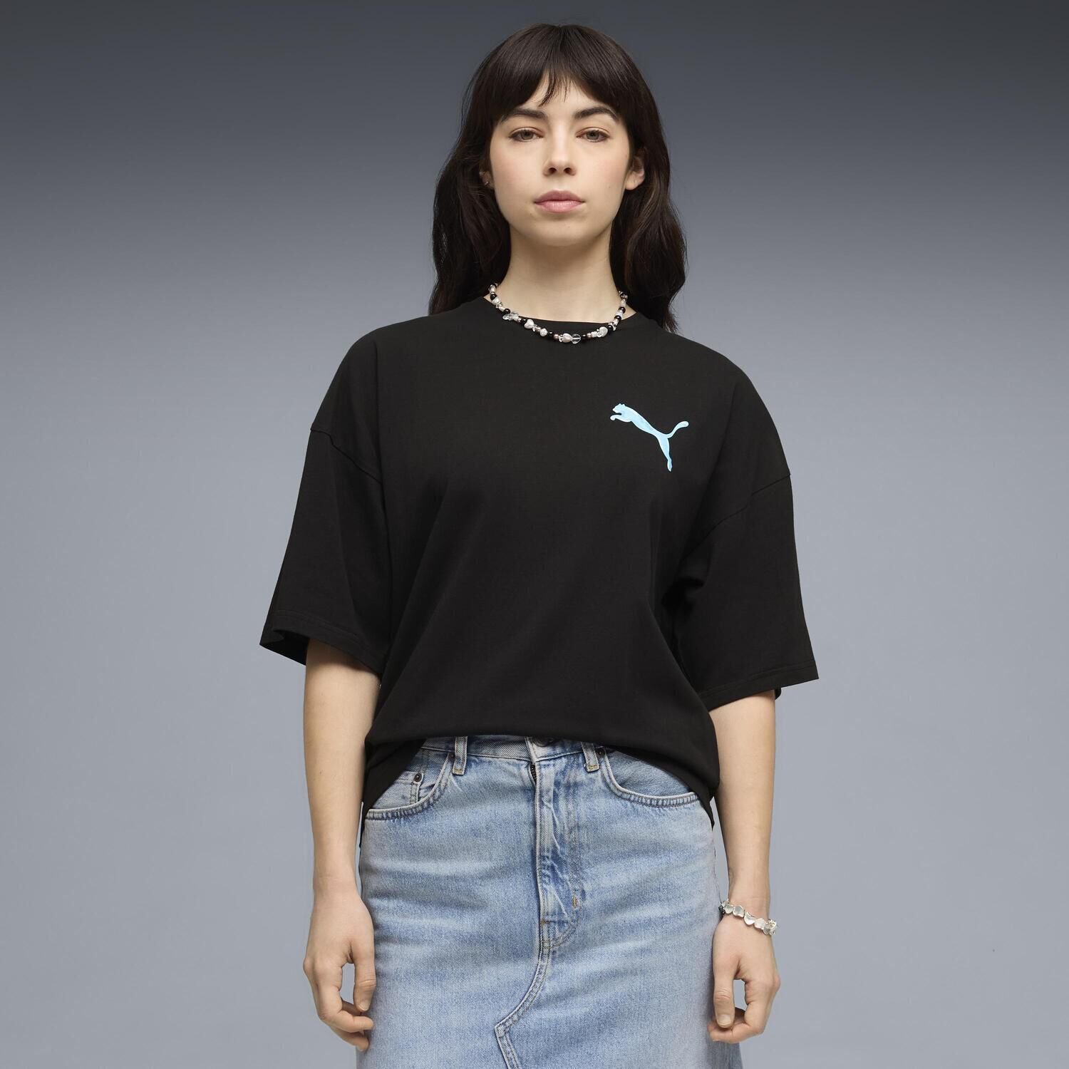 PUMA「【PUMA ｳｪｱ】W GRAPHICS BUBBLEOVERSIZED TEE」|Tシャツ・カットソー|
