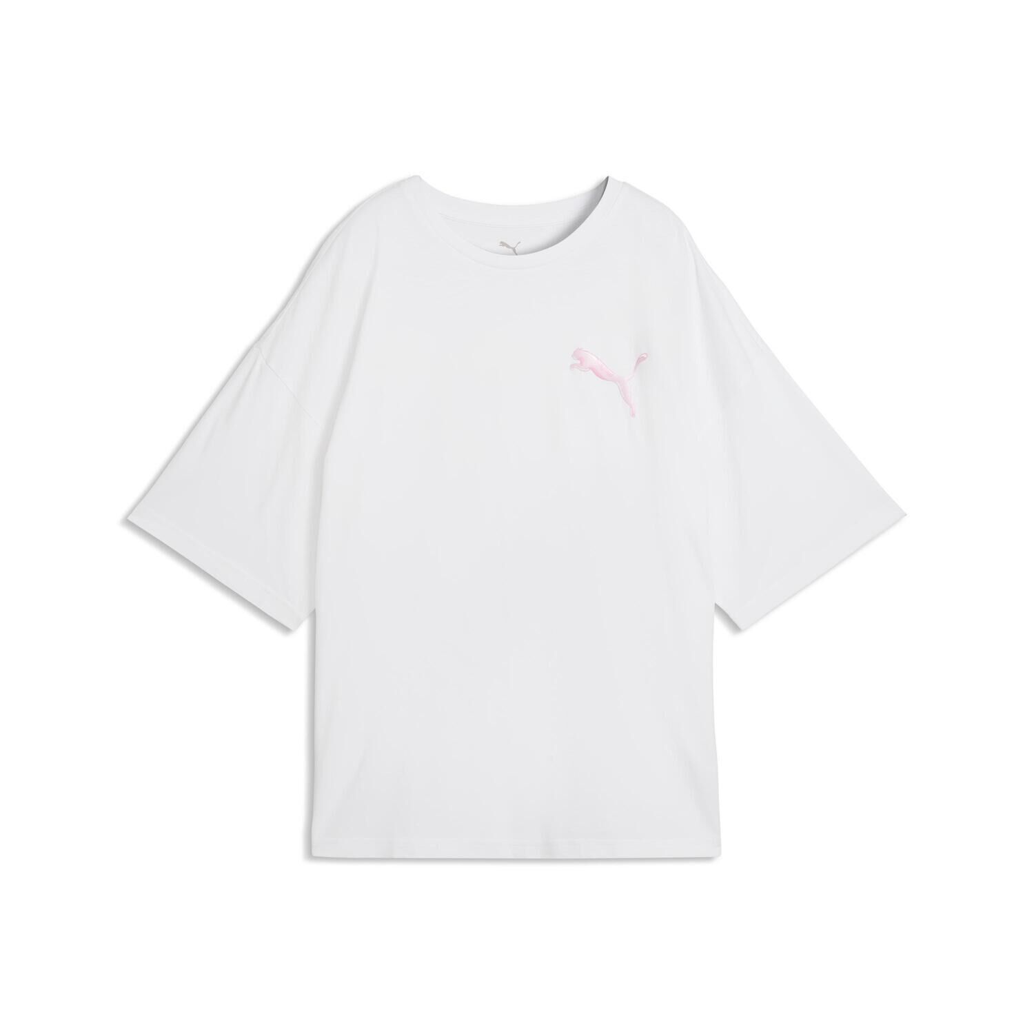 PUMA「【PUMA ｳｪｱ】W GRAPHICS BUBBLEOVERSIZED TEE」|Tシャツ・カットソー|ホワイト