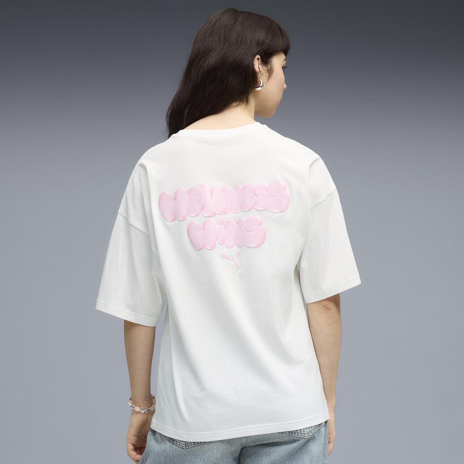 PUMA「【PUMA ｳｪｱ】W GRAPHICS BUBBLEOVERSIZED TEE」|Tシャツ・カットソー|