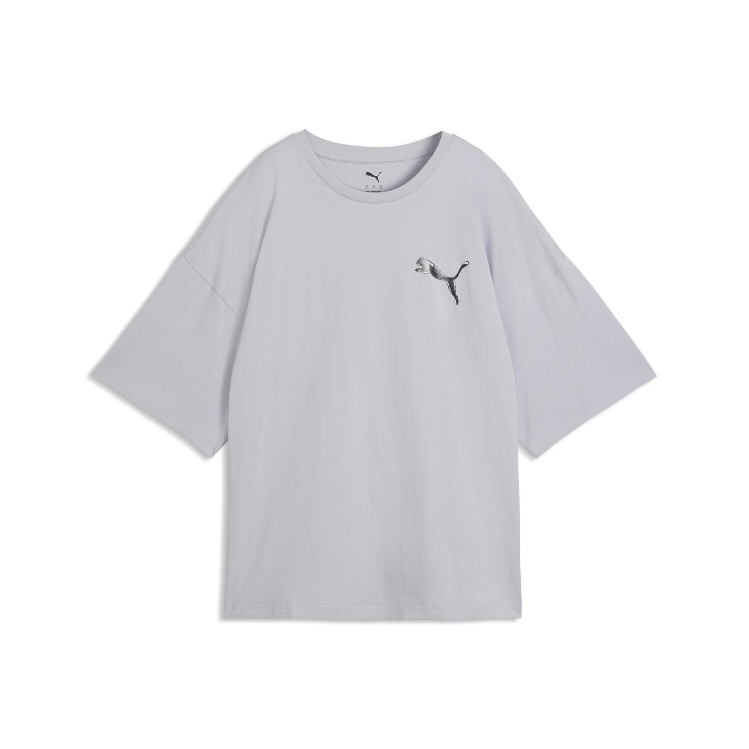 PUMA「【PUMA ｳｪｱ】W GRAPHICS BUBBLEOVERSIZED TEE」|Tシャツ・カットソー|グレー