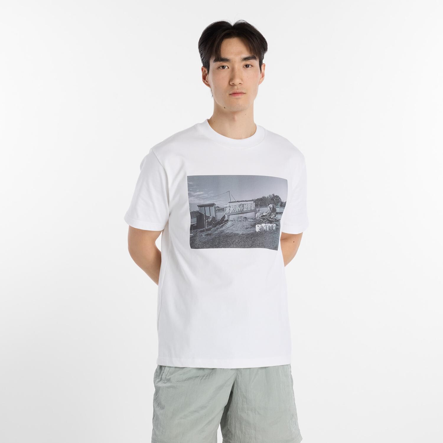 NEW BALANCE 「【NEW BALANCEｳｪｱ】M O.HｼｸﾞﾈﾁｬｰﾌｫﾄT1」|Tシャツ・カットソー|ホワイト