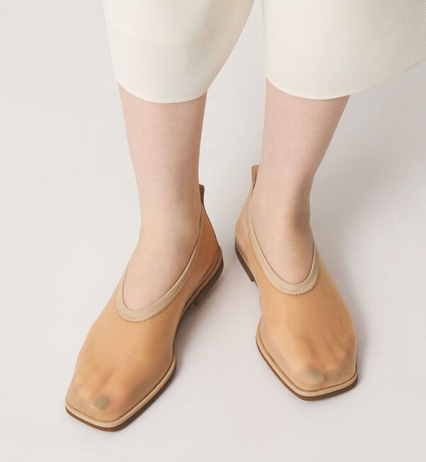 ODETTE E ODILE「スクエアソフトチュール フラット10&uarr;」|パンプス|