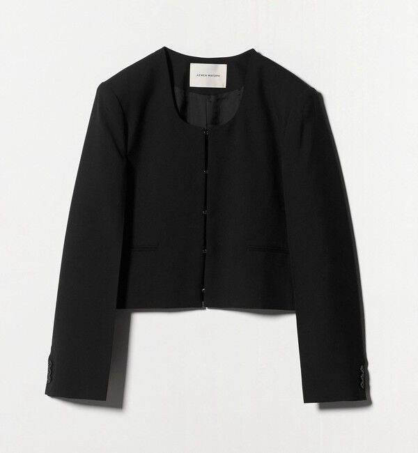 AEWEN MATOPH「＜AEWEN MATOPH＞Uネックショートジャケット」|ノーカラージャケット|