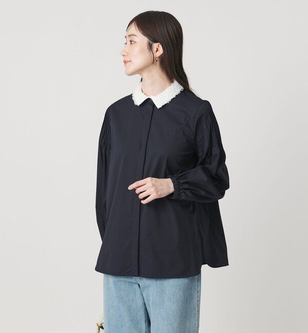 UNITED ARROWS「チュールカラー 2WAY ブラウス」|シャツ・ブラウス|