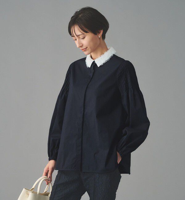 UNITED ARROWS「チュールカラー 2WAY ブラウス」|シャツ・ブラウス|