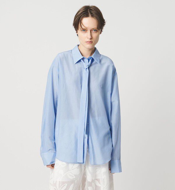 AEWEN MATOPH「＜AEWEN MATOPH＞コットンシルク ボウタイシャツ ‐ ウォッシャブル ‐」|シャツ・ブラウス|