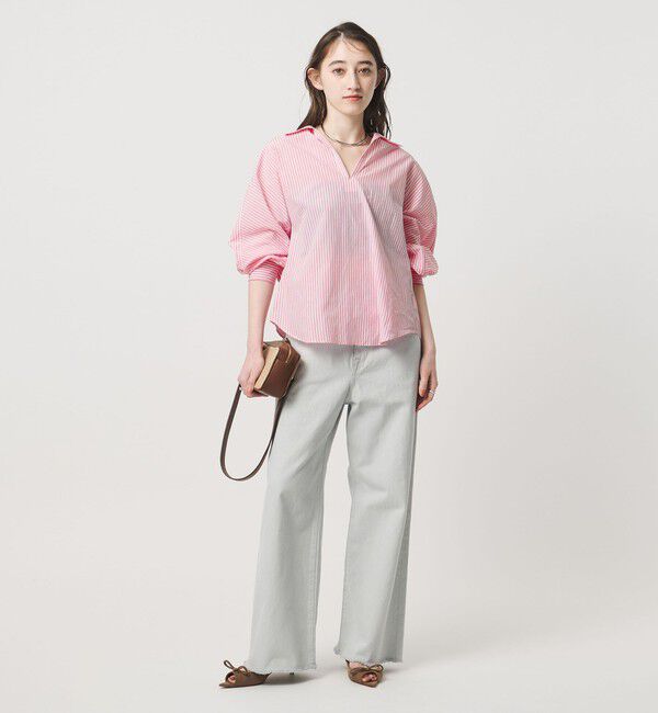 UNITED ARROWS「＜TICCA＞ストライプ スキッパー シャツ」|シャツ・ブラウス|