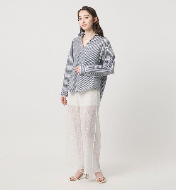 UNITED ARROWS「＜TICCA＞ストライプ スキッパー シャツ」|シャツ・ブラウス|