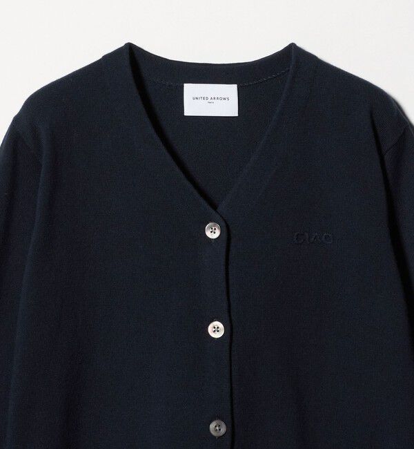 UNITED ARROWS「エンブロイダリー バイカラー カーディガン ‐ウォッシャブル‐」|カーディガン|