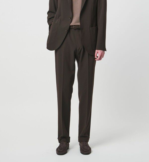 UNITED ARROWS「シアサッカー ノープリーツ スラックス COMFORT EASY‐MODEL ストレッチ」|スラックス|