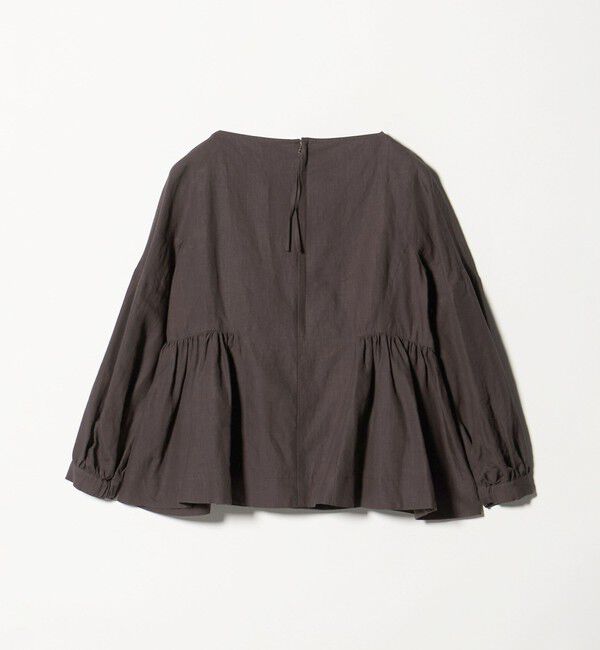 UNITED ARROWS「リネン スキッパー ペプラム ブラウス ‐ウォッシャブル‐」|シャツ・ブラウス|