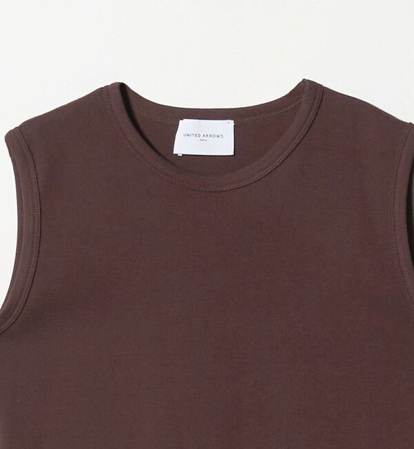 UNITED ARROWS「コットン フライス ノースリーブトップス」|Tシャツ・カットソー|