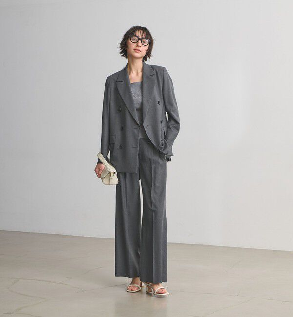 UNITED ARROWS「2タック ストレート ワイド パンツ」|スラックス|