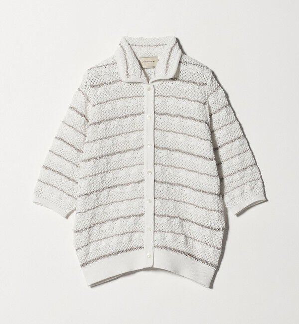 UNITED ARROWS「YTM ラメ ニットポロ カーディガン ‐ウォッシャブル‐」|カーディガン|