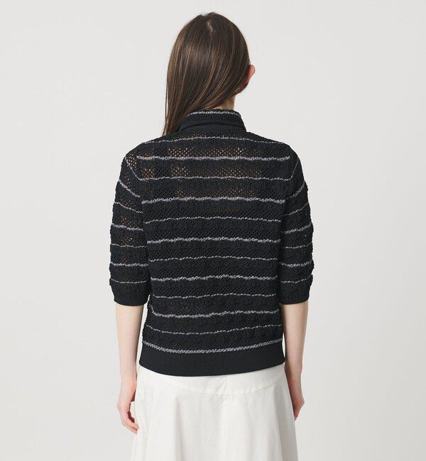 UNITED ARROWS「YTM ラメ ニットポロ カーディガン ‐ウォッシャブル‐」|カーディガン|