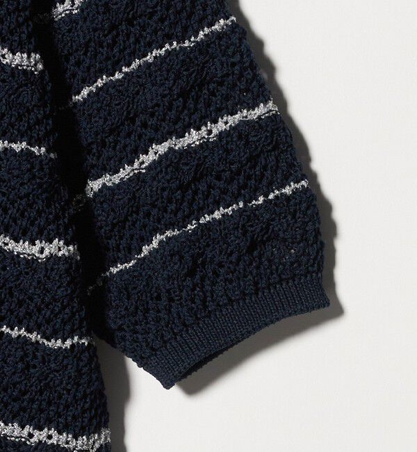 UNITED ARROWS「YTM ラメ ニットポロ カーディガン ‐ウォッシャブル‐」|カーディガン|