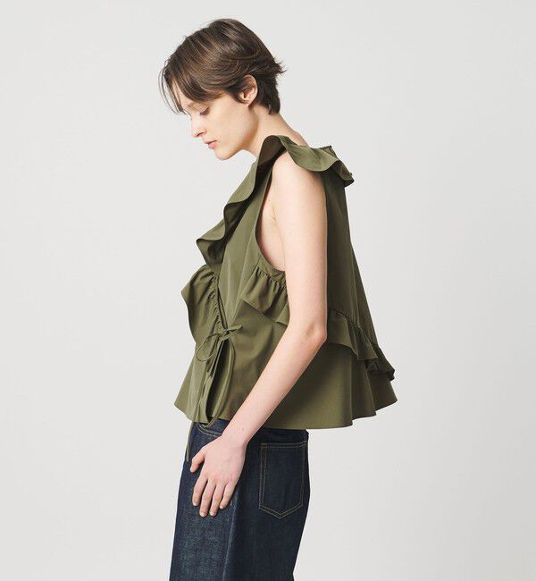 AEWEN MATOPH「＜AEWEN MATOPH＞フリルカシュクールノースリーブブラウス ‐ ウォッシャブル ‐」|シャツ・ブラウス|