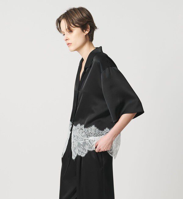AEWEN MATOPH「＜AEWEN MATOPH＞サテンレース コンビブラウス」|シャツ・ブラウス|