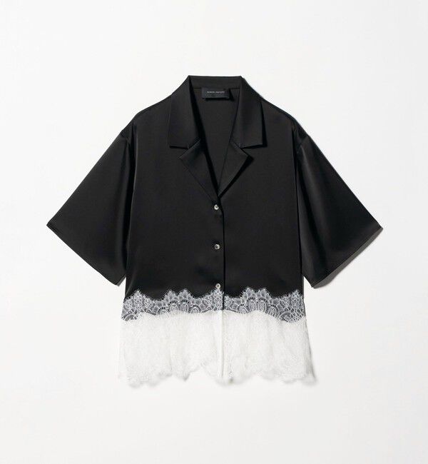 AEWEN MATOPH「＜AEWEN MATOPH＞サテンレース コンビブラウス」|シャツ・ブラウス|