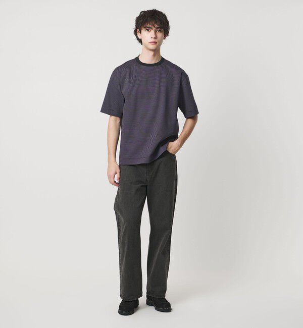 UNITED ARROWS「ポンチボーダー Tシャツ デオドラント 抗菌防臭 接触冷感」|Tシャツ・カットソー|