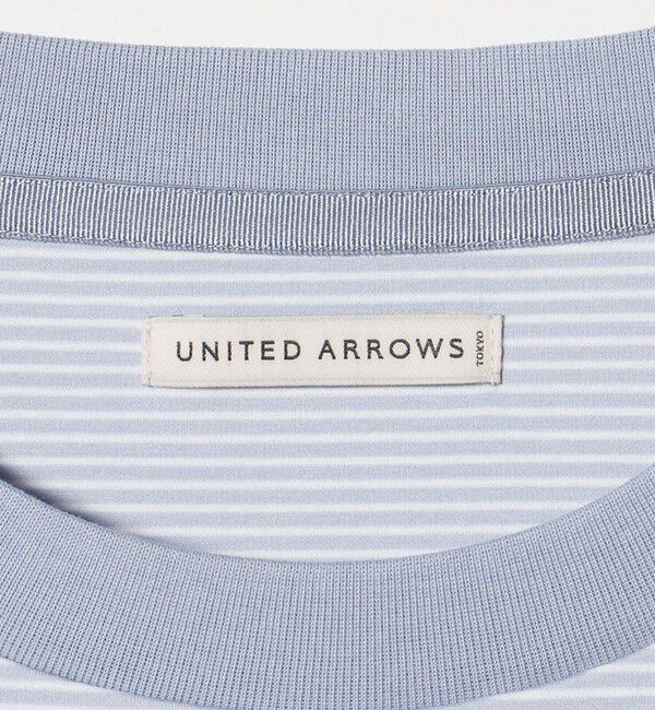 UNITED ARROWS「ポンチボーダー Tシャツ デオドラント 抗菌防臭 接触冷感」|Tシャツ・カットソー|